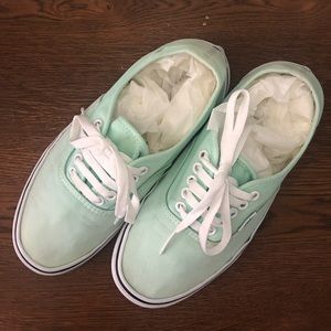 Turquoise vans womens size 8